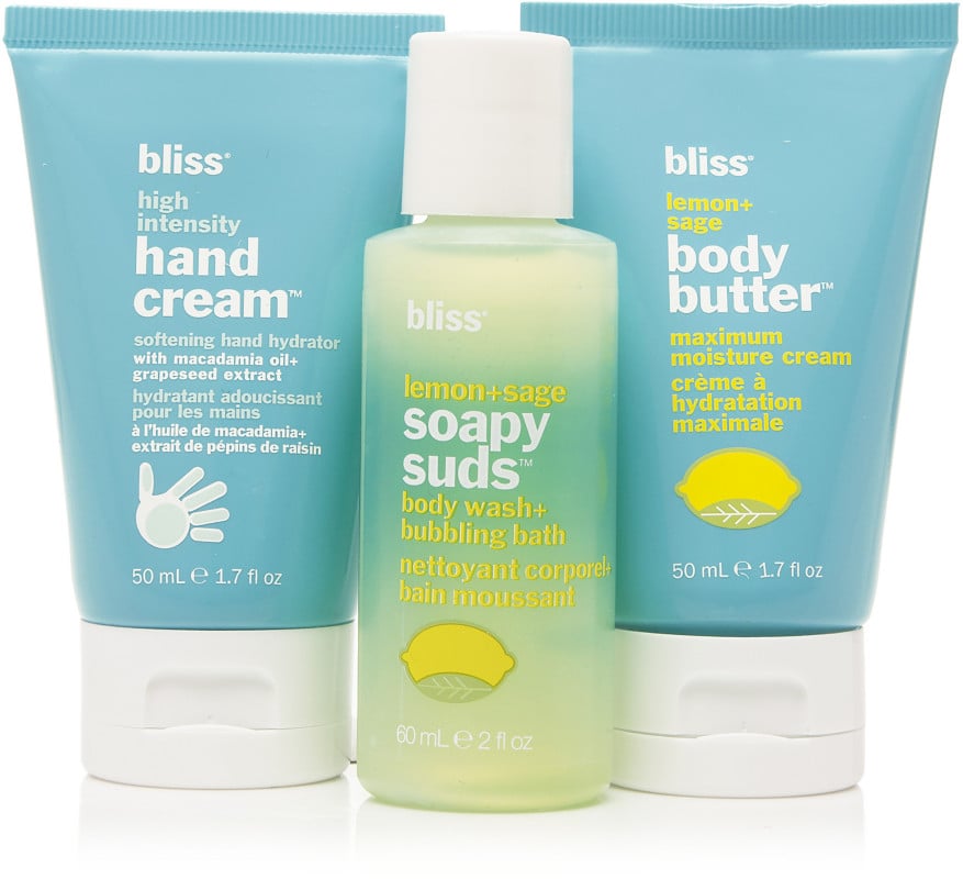 trio of minis from Bliss's bodycare line