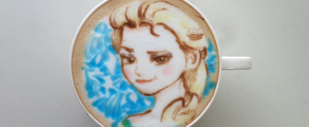 Frozen's Elsa Latte Art