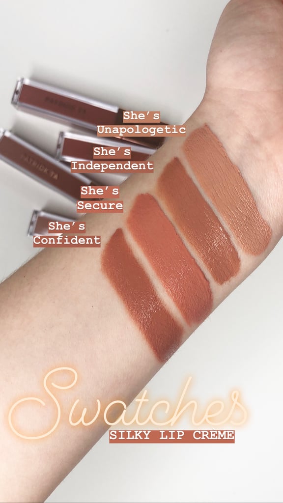 Patrick Ta Monochromatic Moment Silky Lip Crème Swatches