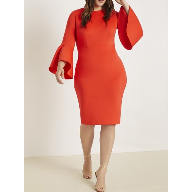 Eloquii Plus-Size Flare Scuba Dress | Best Holiday Clothes From Walmart 2021 | POPSUGAR Fashion UK Photo 15