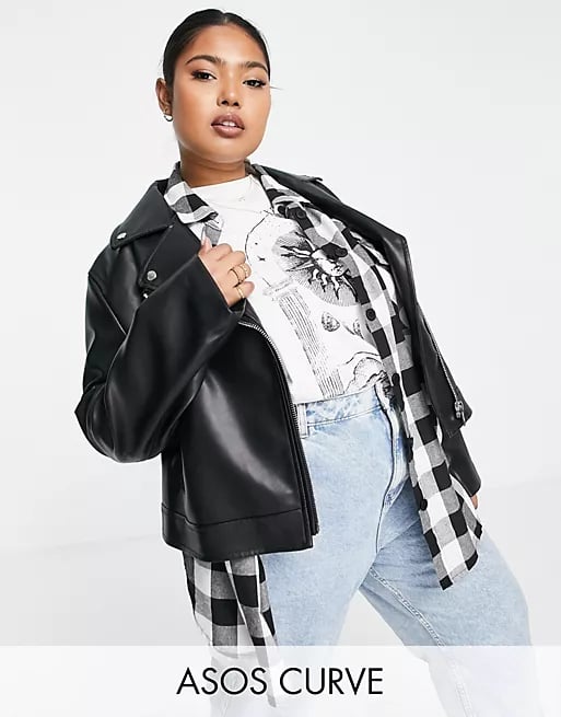 ASOS Design Curve Ultimate Faux Leather Biker Jacket