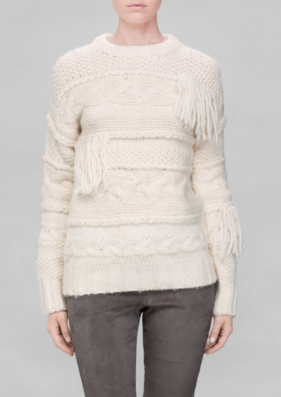 other stories fringe sweater