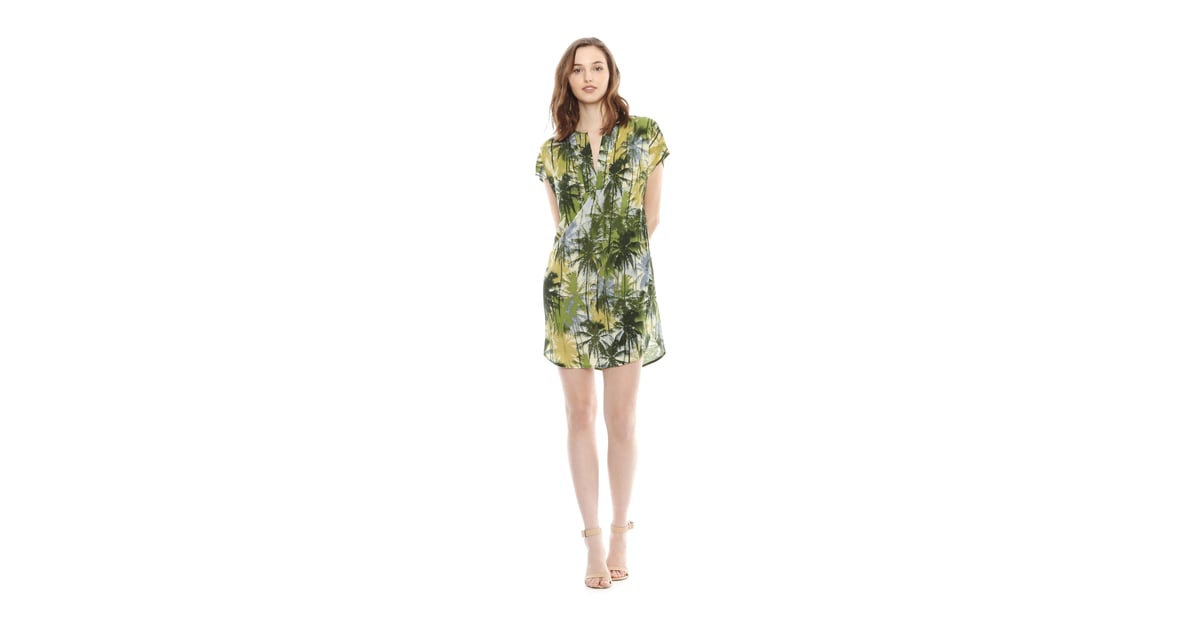 Joe Fresh Print Tunic Dress - Green | Summer Dresses Under $100 ...