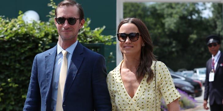 Pippa Middleton Yellow Floral Dress at Wimbledon 2019 | POPSUGAR Fashion