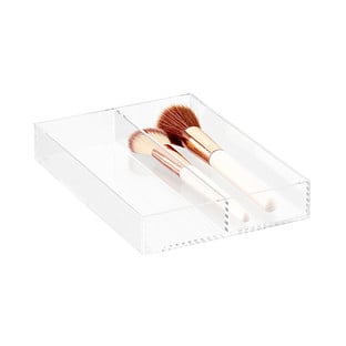 Luxe Acrylic Long 2-Section Divided Drawer Insert