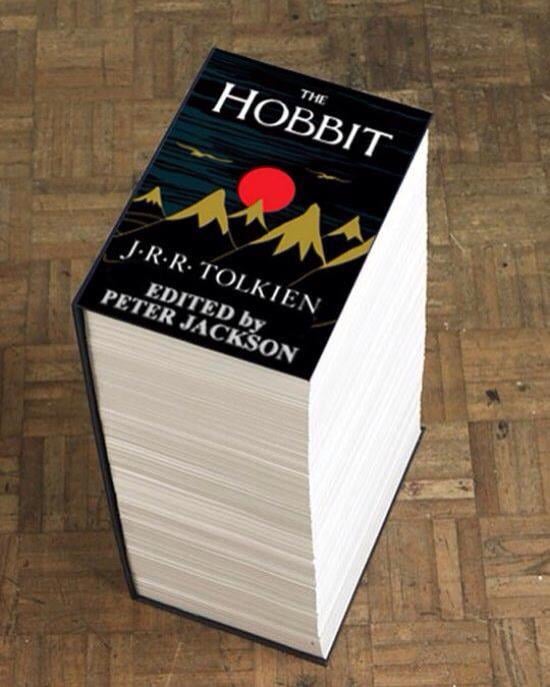 "The Hobbit, By Peter Jackson."
Source: Reddit user DividingPrescott via Imgur