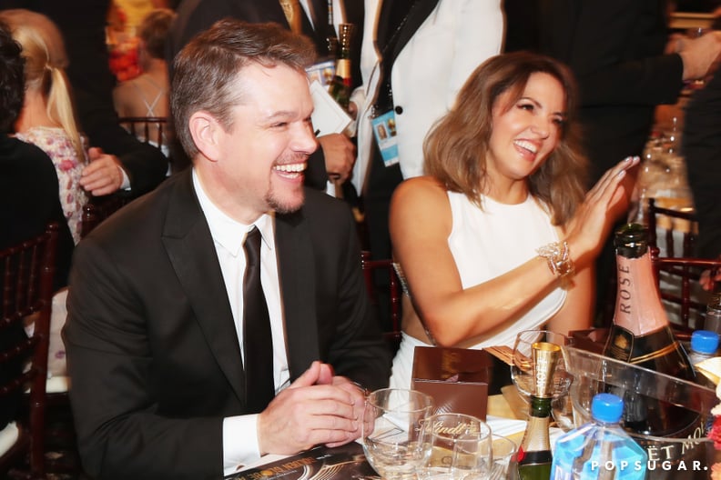 Matt and Luciana Damon reacted to the show with laughter.