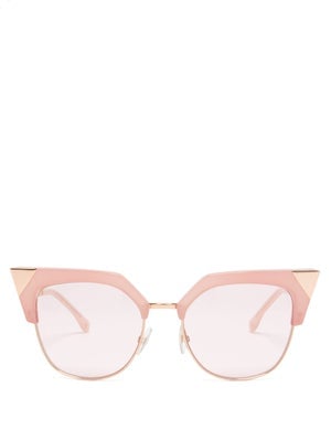 Fendi Cat-Eye Metal Sunglasses