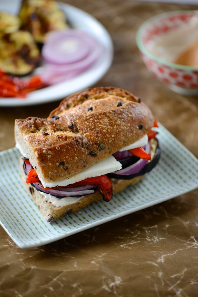 Roasted Eggplant and Bell Pepper Sandwich Healthy Eggplant Recipes