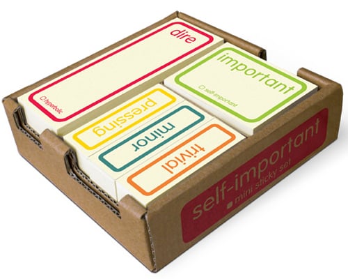 Self-Important Mini Sticky Set ($8)