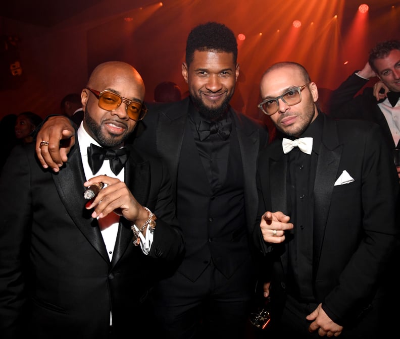 Jermaine Dupri, Usher, and Richie Akiva at Diddy's 50th Birthday Party