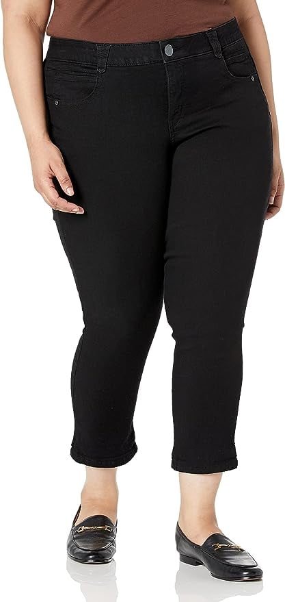 EXTRA STRETCH CROPPED DENIM LEGGINGS PANTS