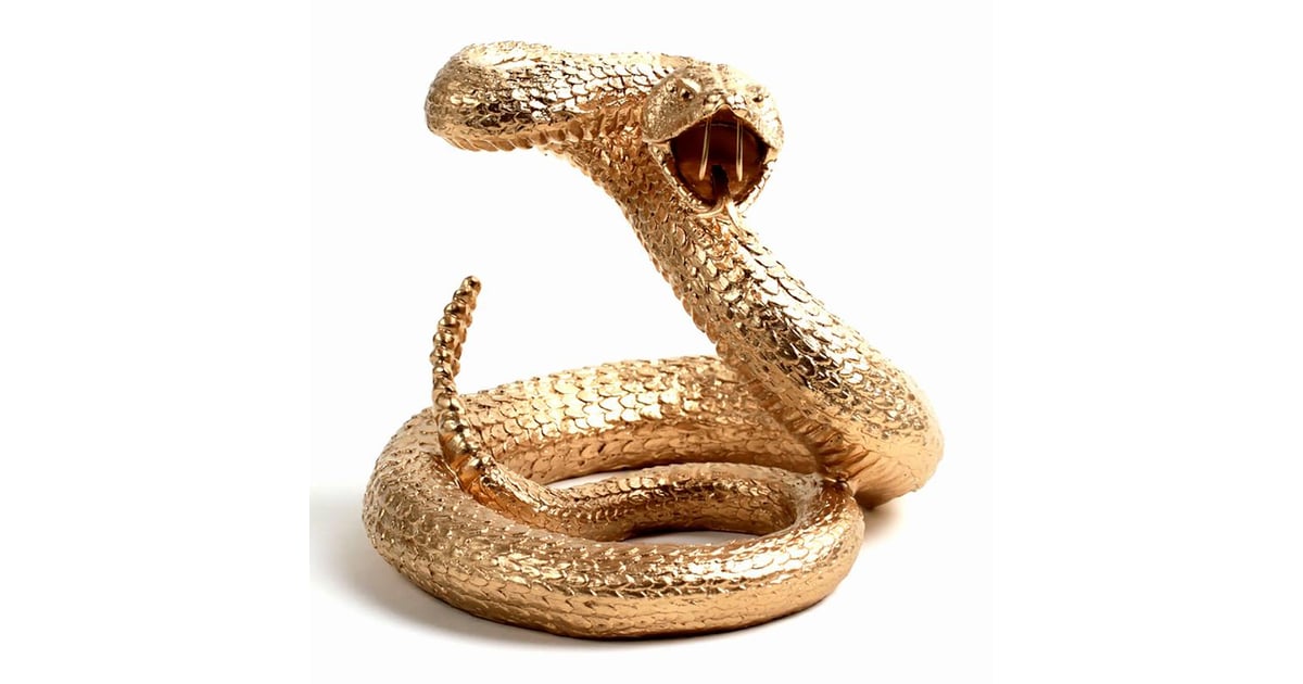 Trendy Golden Snake Statue "WAP" Music VideoInspired Home Decor