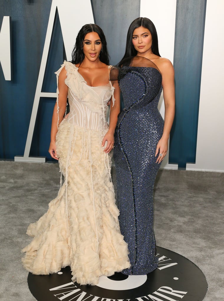 Kim Kardashian Kylie Jenner at Vanity Fair Oscars Party 2020