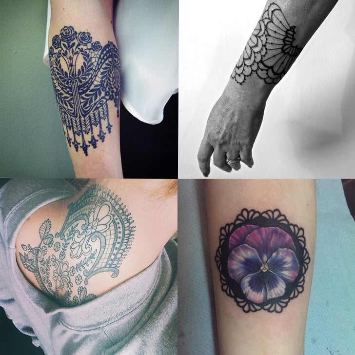 29 Lace Tattoos Too Beautiful to Cover Up | POPSUGAR Fashion UK