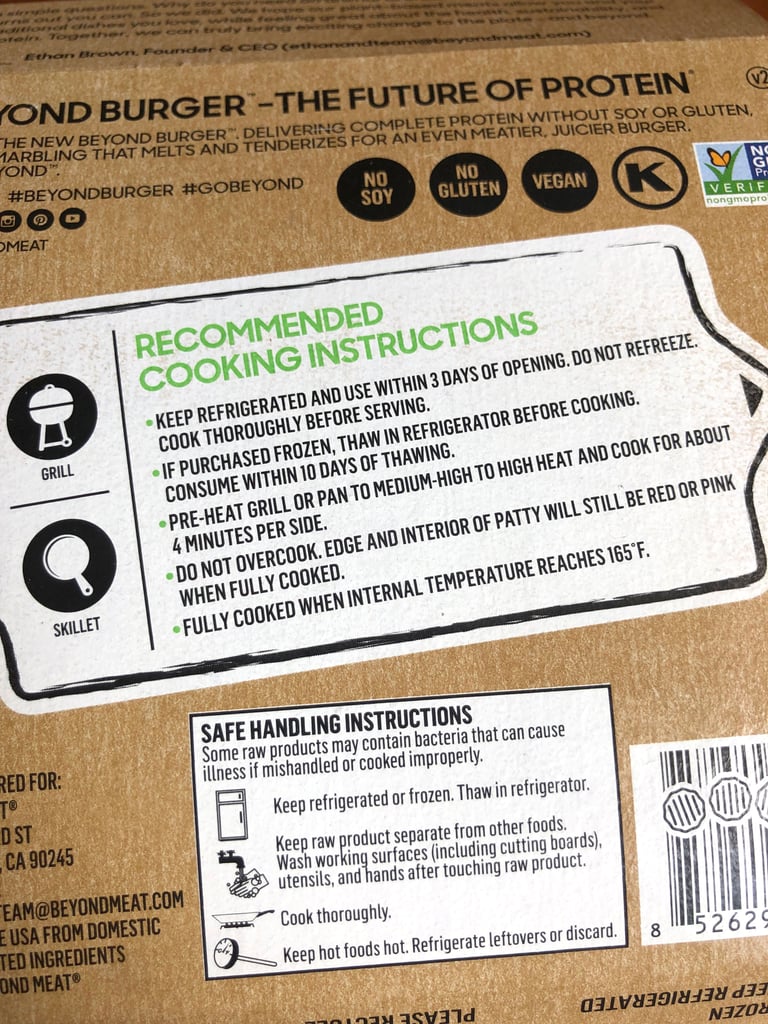 Beyond Burger Cooking Instructions