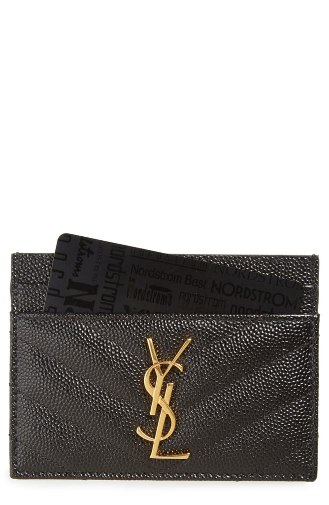 A Mini Wallet: Saint Laurent Monogram Quilted Leather Credit Card Case