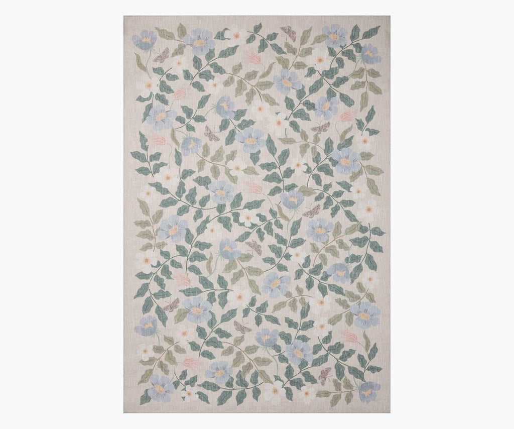 A Muted Floral Rug: Rifle Paper Co Sand Primrose Sand Power-Loomed Rug