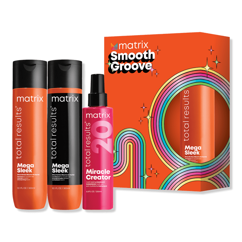 A Hair Gift Set: Matrix Mega Sleek Smoothing Kit For Frizzy Hair