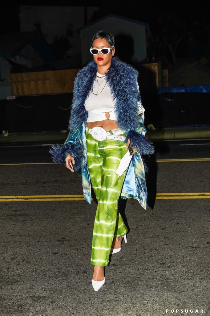 Rihanna Wearing $22K Vintage Dior Coat With Pixie Haircut