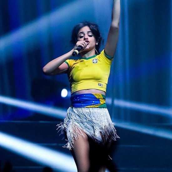 Fifth Harmony's Camila Cabello Wearing Brazil Jersey Outfit