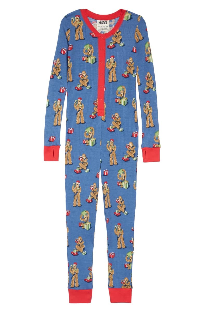 Munki Munki x Star Wars Christmas Chewbacca Fitted One-Piece Pajamas (Toddler, Little Kid & Big Kid)