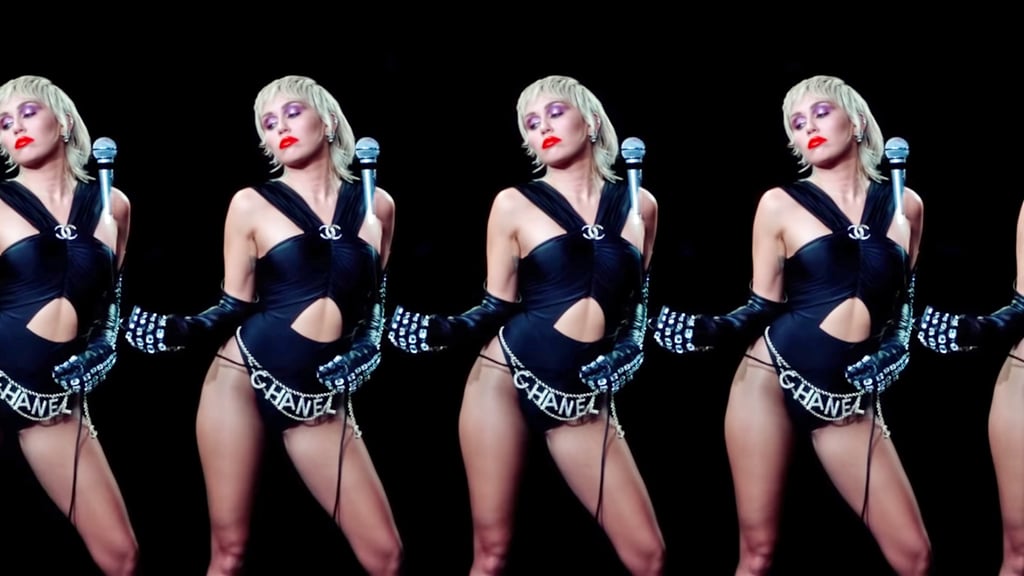 Miley Cyruss Designer Outfits In Midnight Sky Music Video Popsugar Fashion 