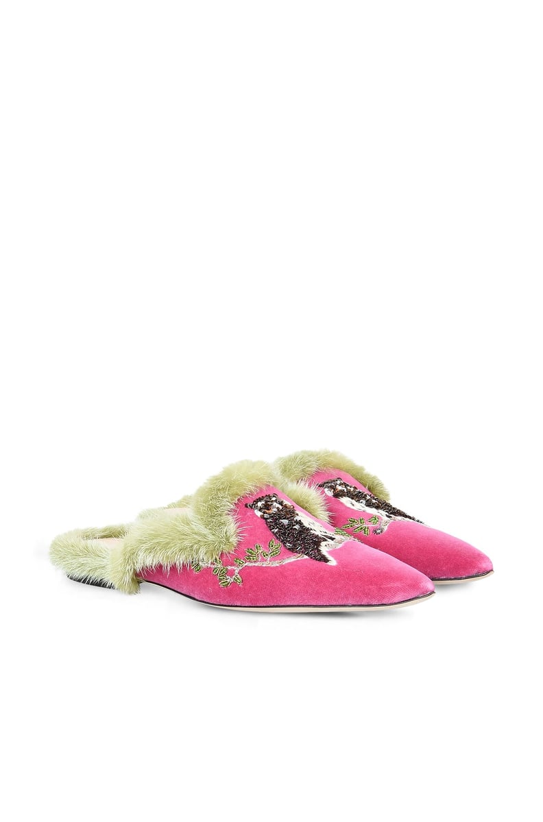 Alberta Ferretti Owl Pink Mia Mule