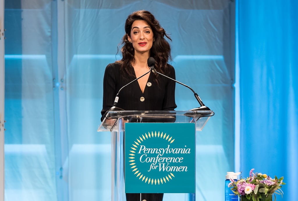 Amal Clooney Paule Ka Black Sweater Dress