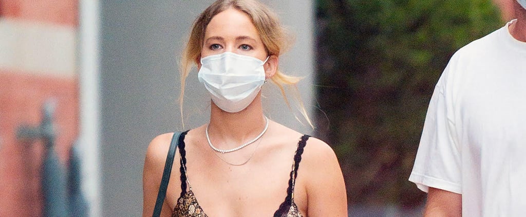 Jennifer Lawrence's Nili Lotan Slip Dress and Dior High-Tops