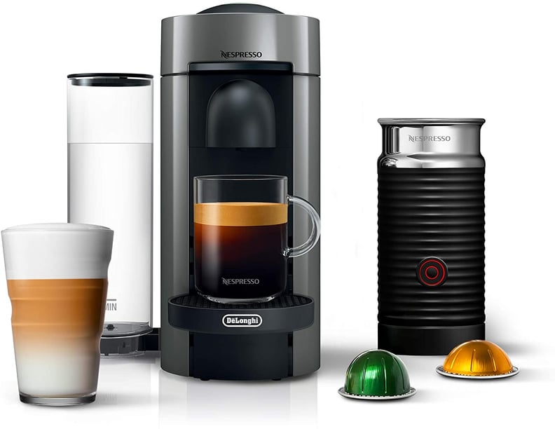 Nespresso by DeLonghi VertuoPlus Coffee and Espresso Maker Bundle With Aeroccino Milk Frother