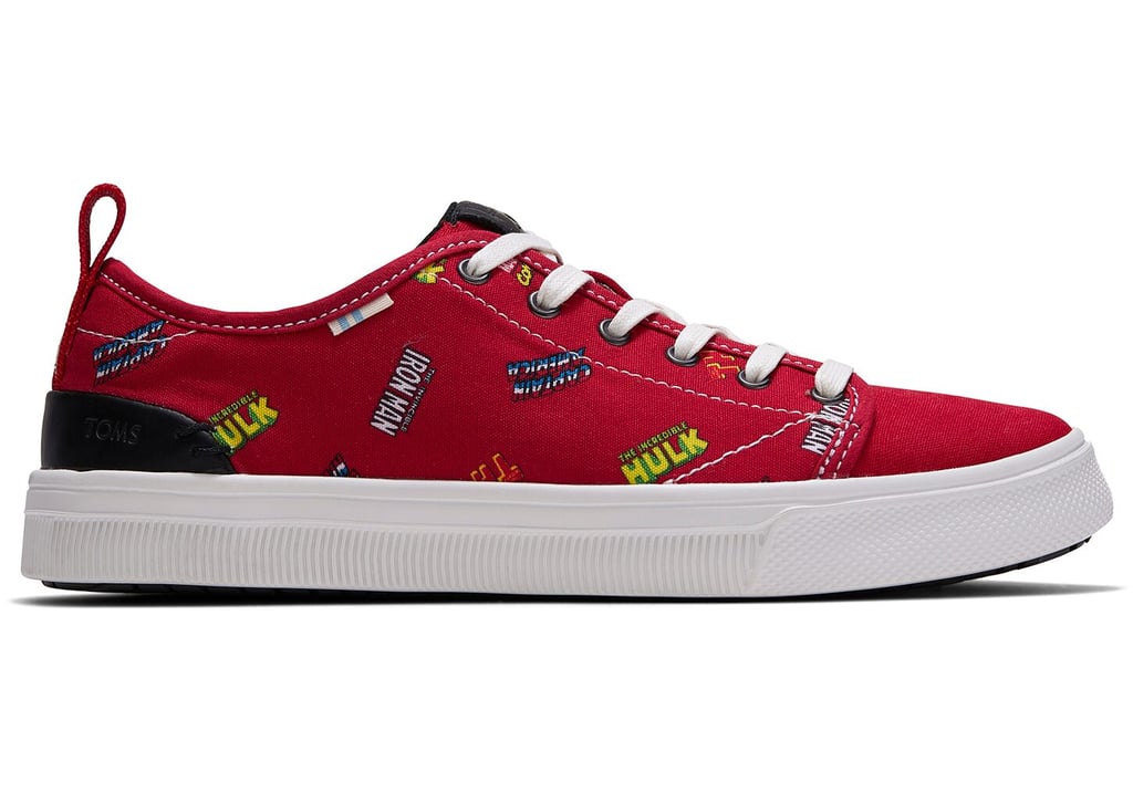 Toms Red Marvel Logos Print Women's Trvl Lite Low Sneakers