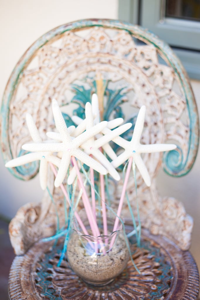 "These young ladies were dolled up to the nines with custom sparkling mermaid tails, magical starfish wands, and stylish fishtail braids."