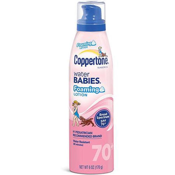 Coppertone Sunscreen Water Babies Foaming Lotion, SPF 70