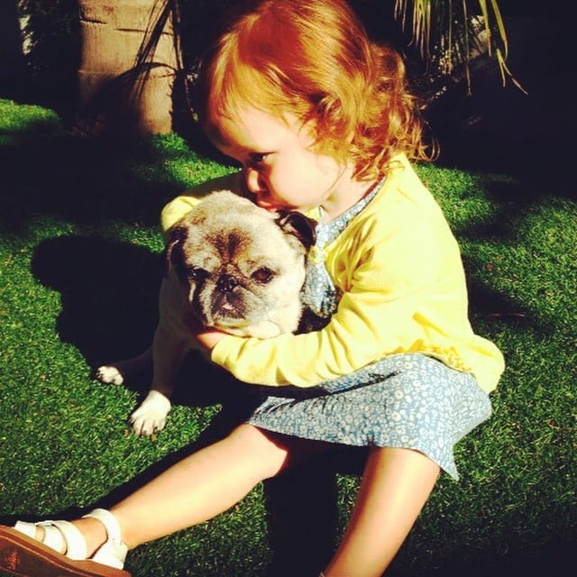 Haven Warren shared her love with her little friend.
Source: Instagram user jessicaalba