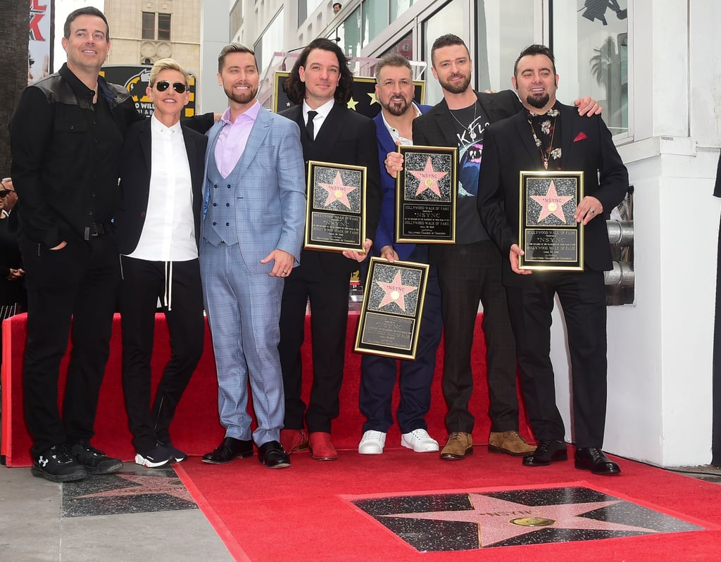 Ellen gave a funny speech about Justin and the rest of *NSYNC at their Hollywood Walk of Fame ceremony in April 2018.