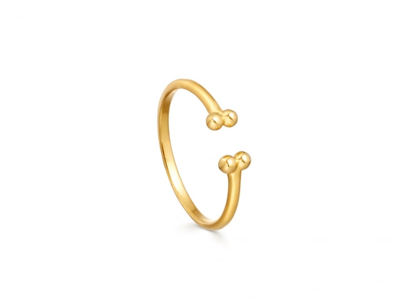 Missoma Gold Open Beaded Cuff Ring