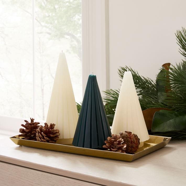 Cute Holiday Decor: West Elm Fluted Tree Candles