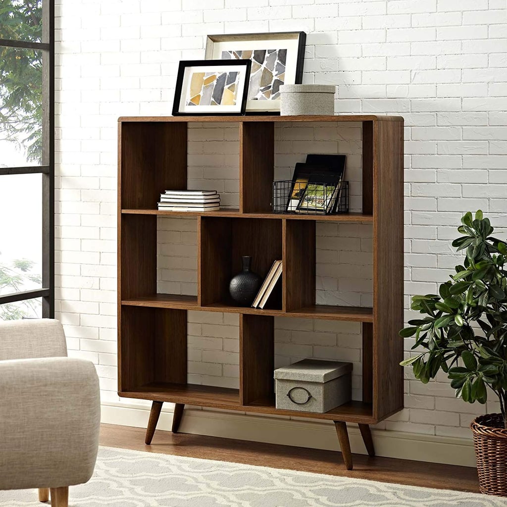 Modway Transmit Mid-Century Offset Cube Wood Bookcase