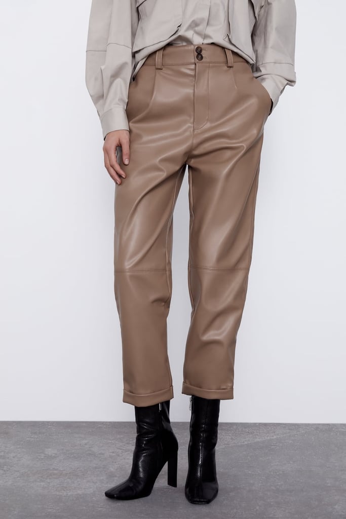 Zara ZIPPERED FAUX LEATHER PANTS | Mall of America®