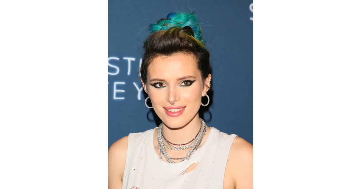Bella Thorne With Teal Ends Bella Thornes Natural Hair Color