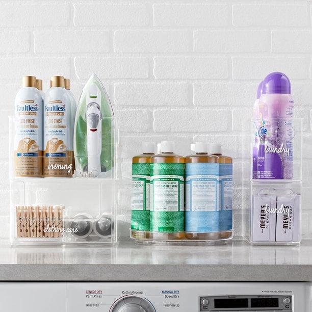 The Home Edit 10 Piece Laundry Edit, Clear Plastic Modular Storage System