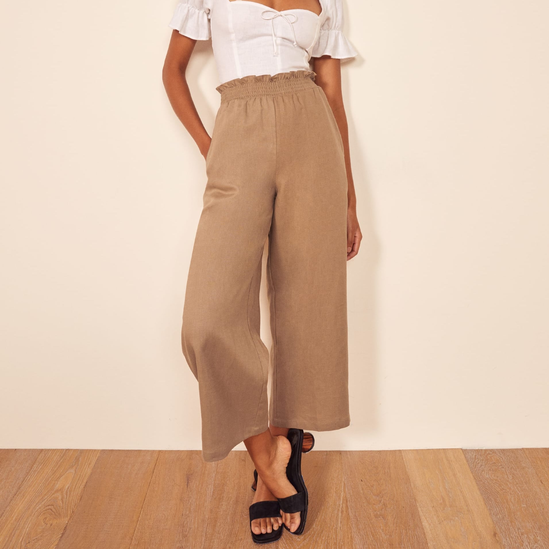 Womens Solid Color Pants,ASTV Fashion Ladies Pure Color Mid Waist Casual Summer Cropped Trousers