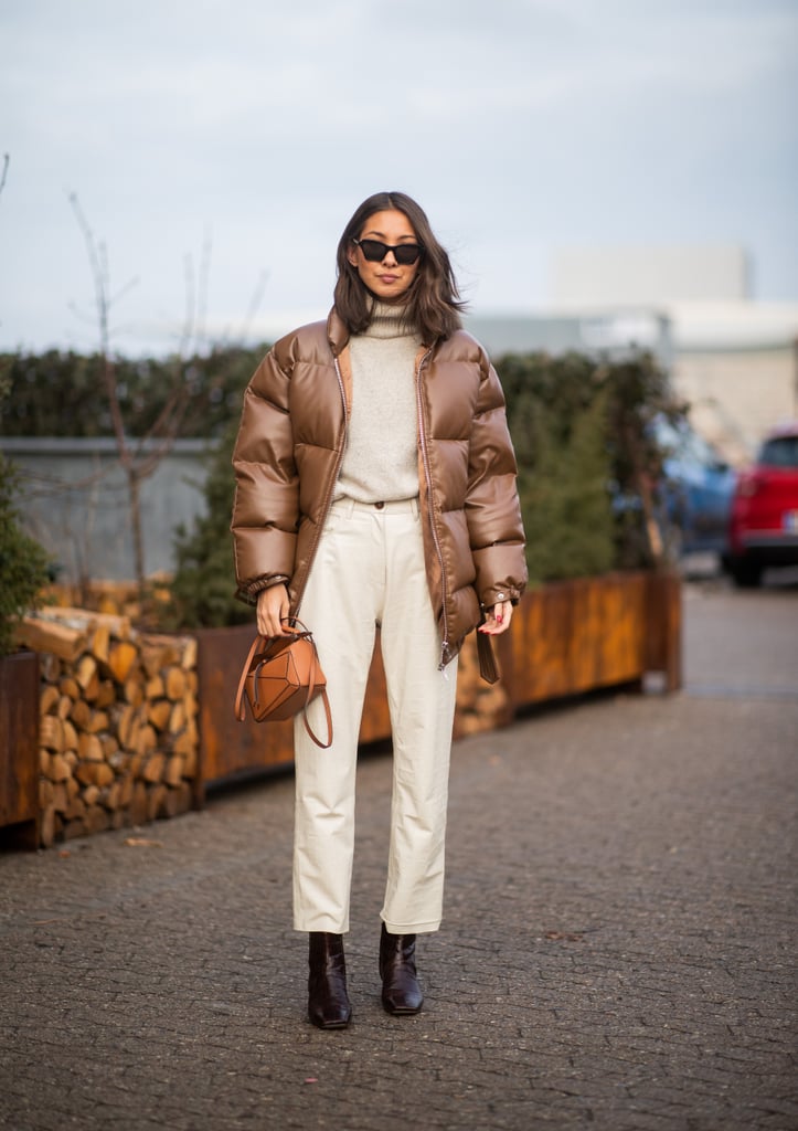 Pair Your Turtleneck With a Rust-Coloured Puffer