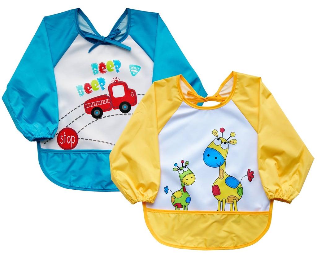 Leyaron 2 Pack Unisex Infant Toddler Baby Waterproof Sleeved Bib