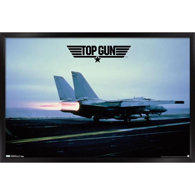 “Top Gun” Plane Framed Wall Poster Print