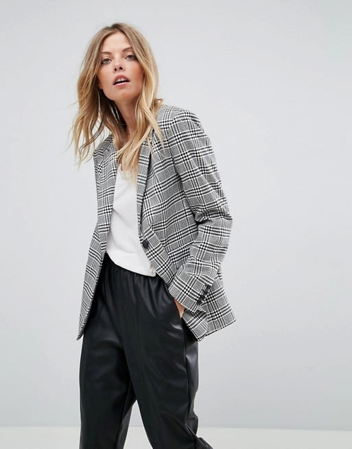 The black-and-white palette of the ASOS Tailored Clean Mansy Check ...