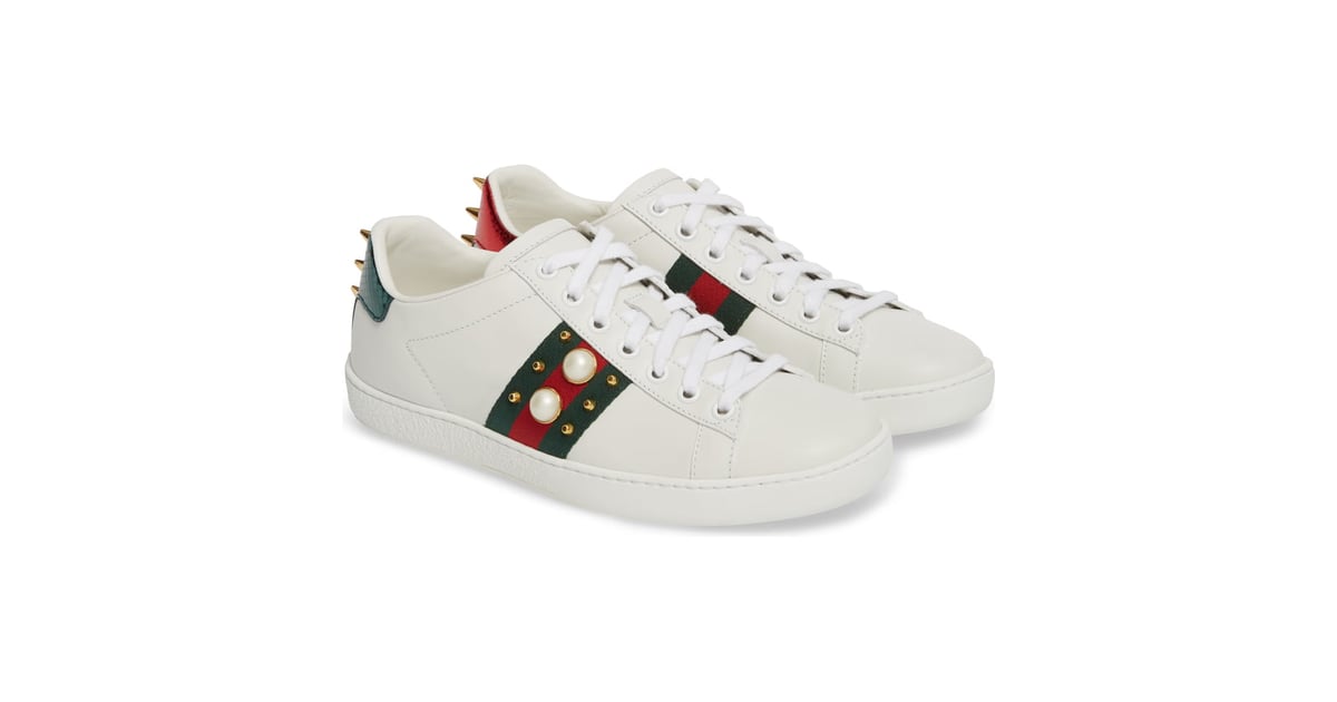 Gucci New Ace Low Top Sneaker | Best Gucci Sneakers | POPSUGAR Fashion ...