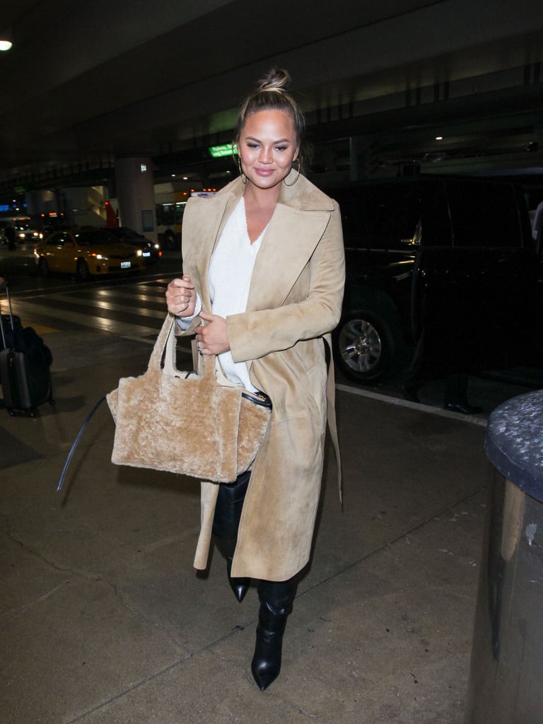 Chrissy Teigen's Fur Tote Bag