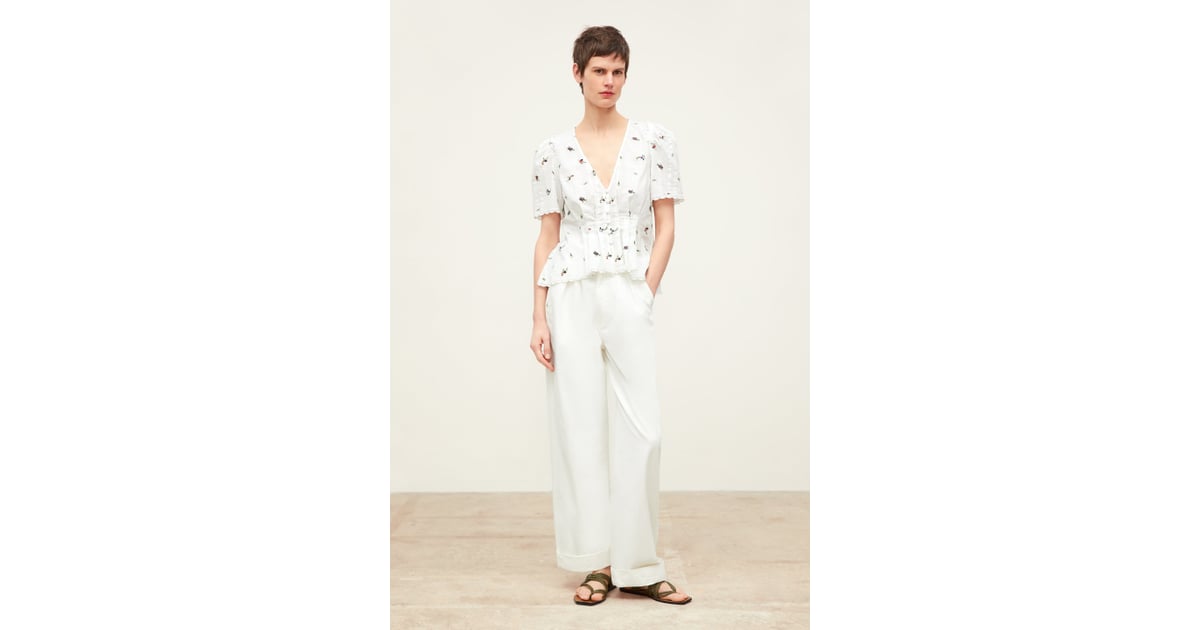 Zara Embroidered Floral Top Best Things at Zara March 2019 POPSUGAR
